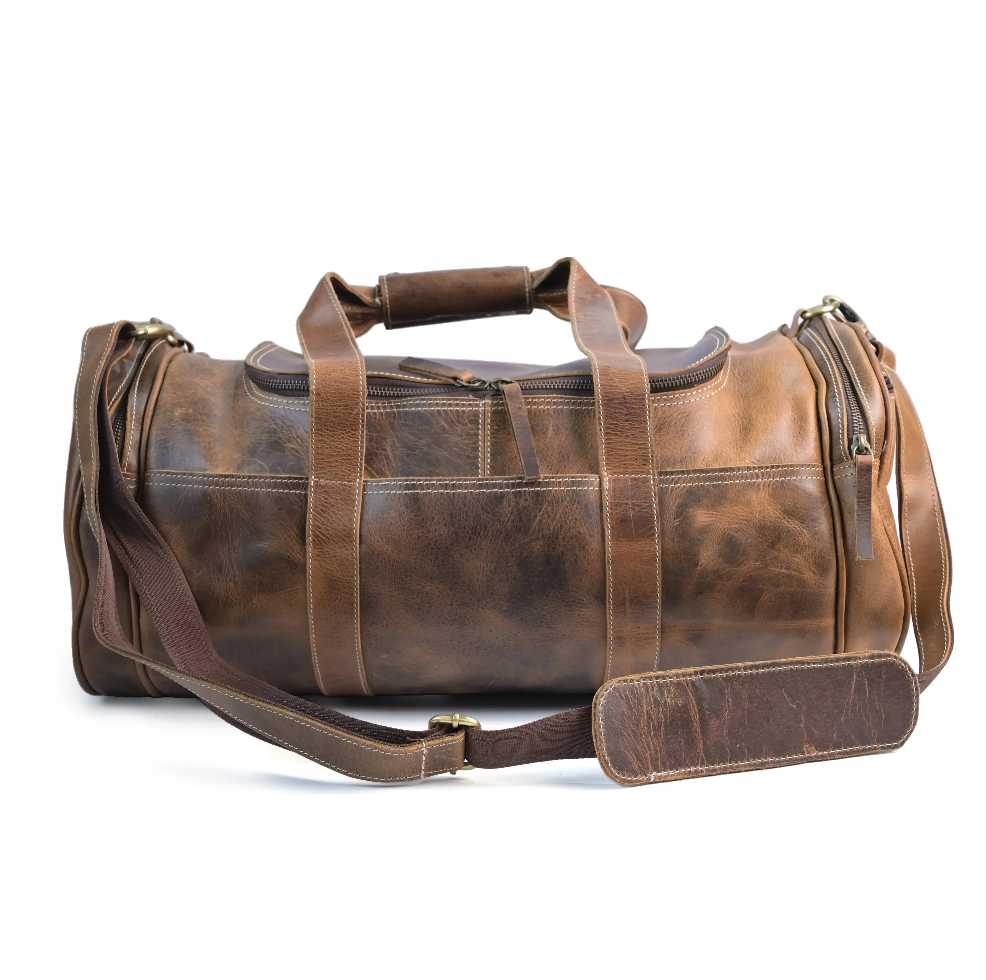 Genuine Leather Classic Duffle Bag - abitoamerica