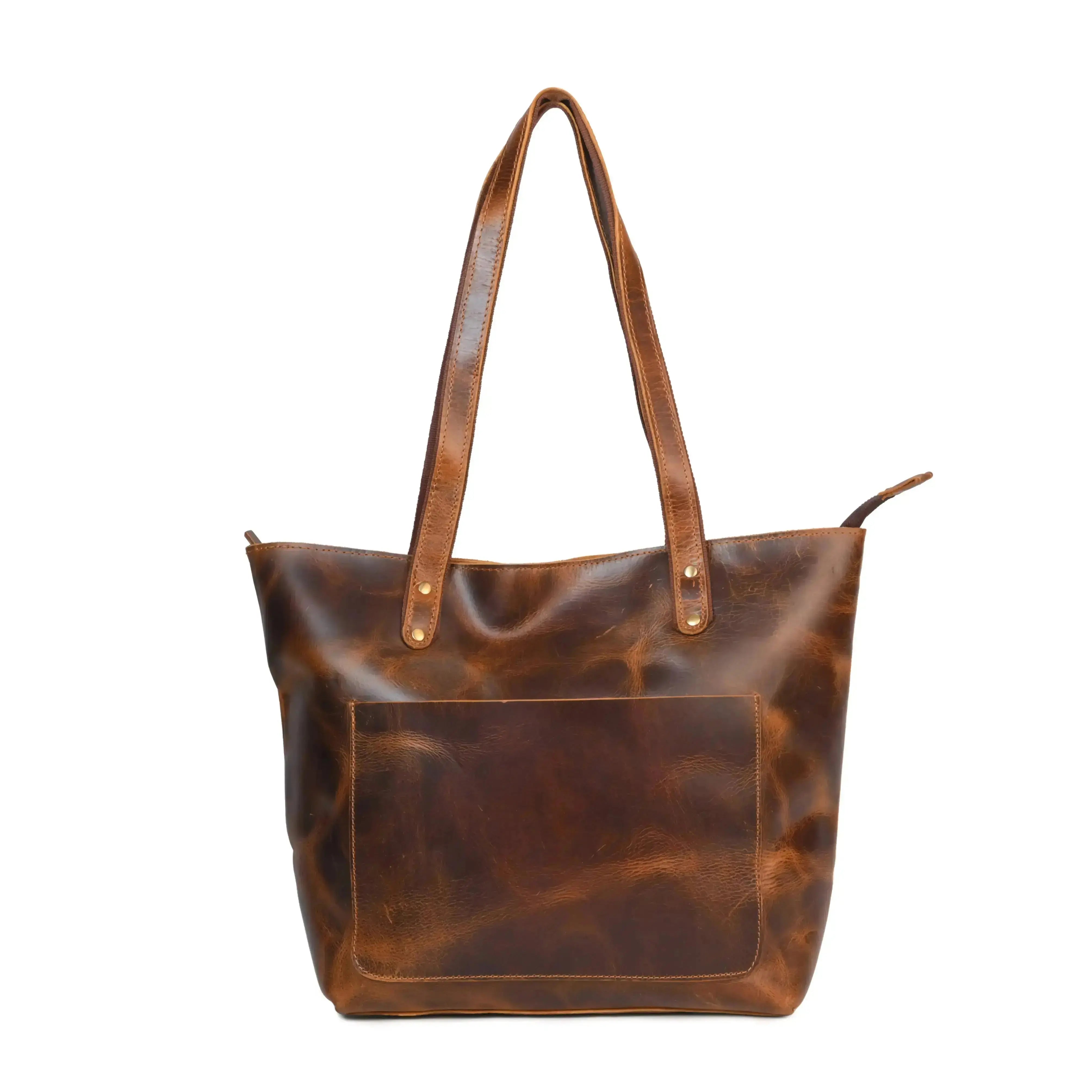 Vintage Genuine Leather Tote - abitoamerica