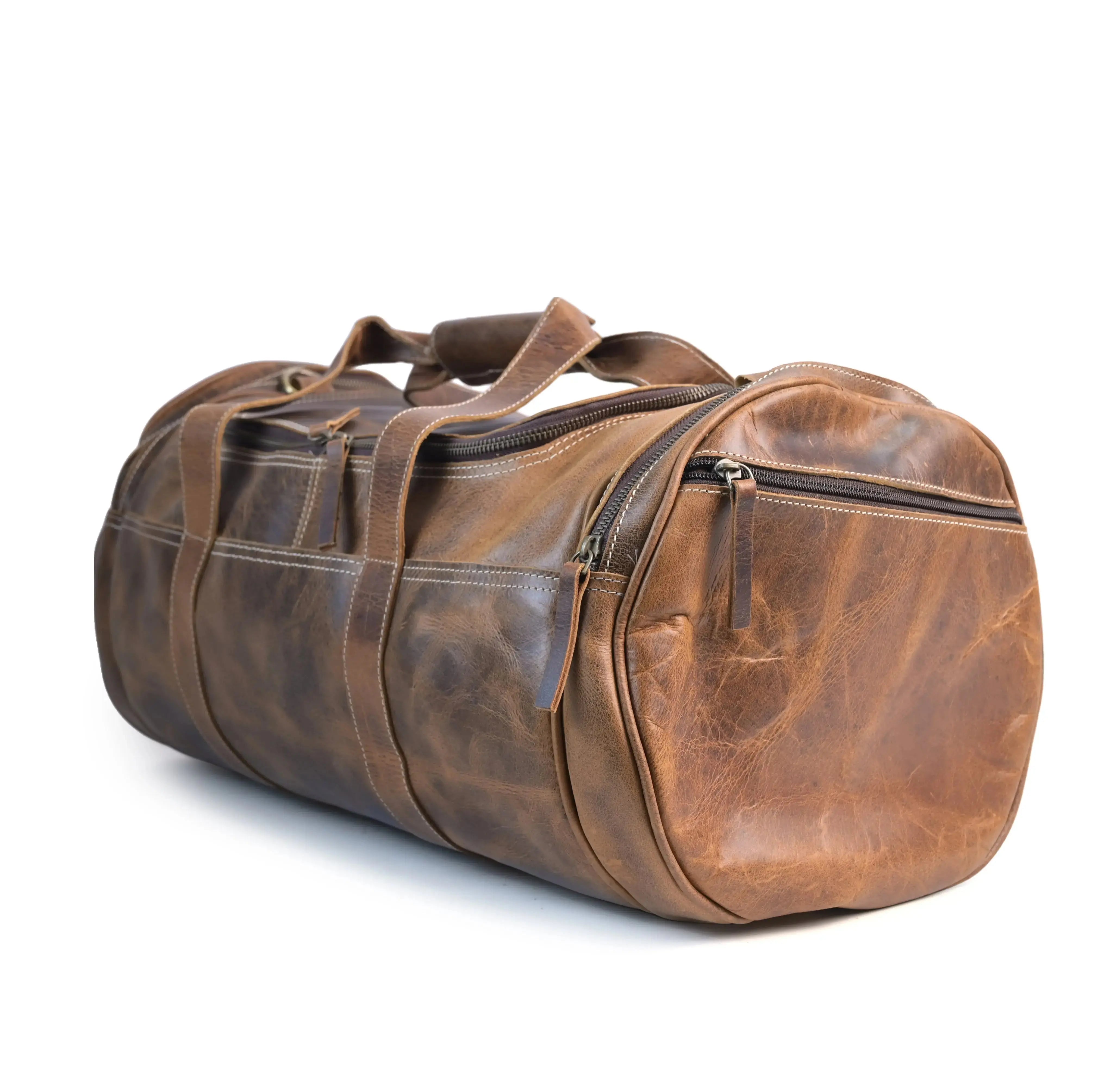 Genuine Leather Classic Duffle Bag - abitoamerica