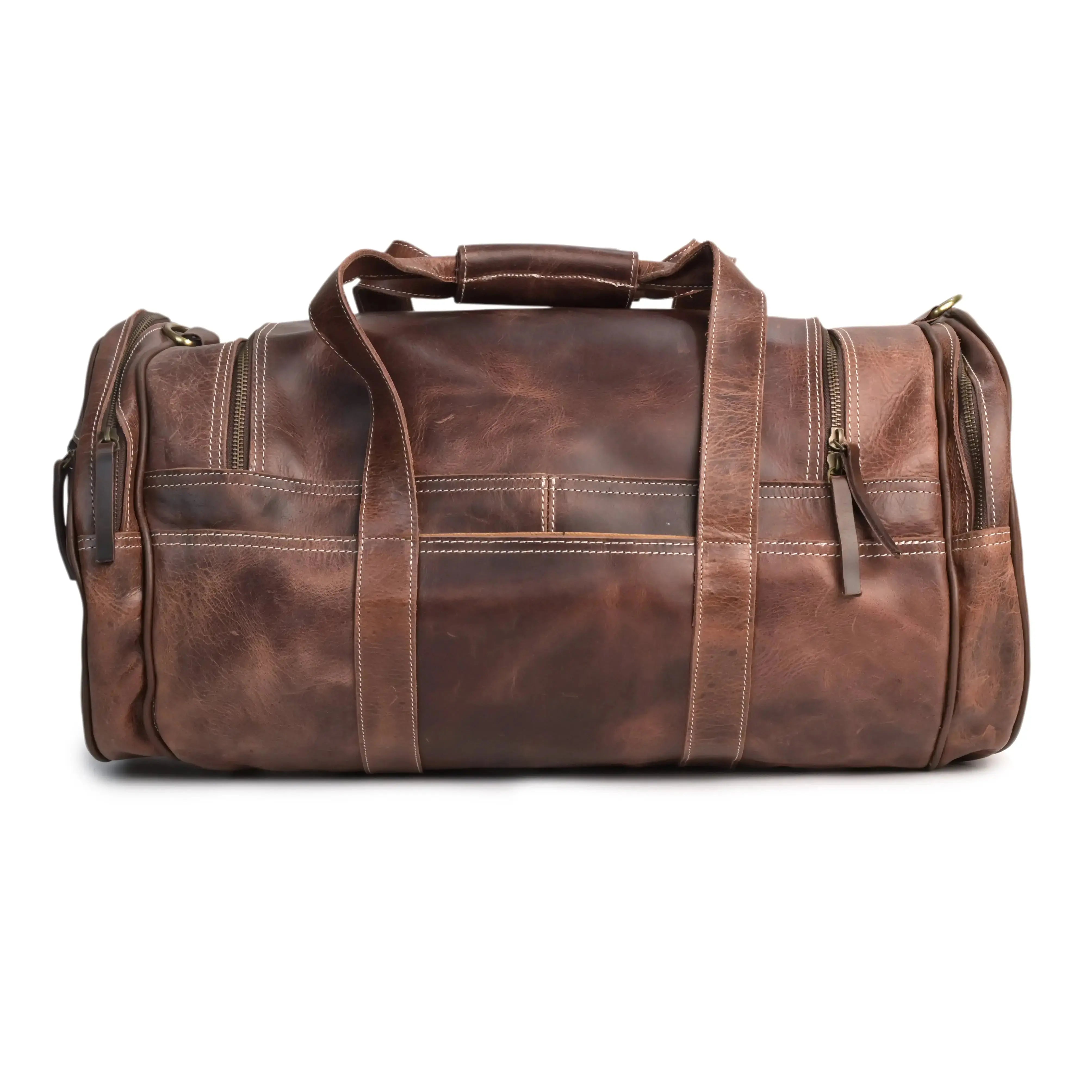 Genuine Leather Classic Duffle Bag - abitoamerica