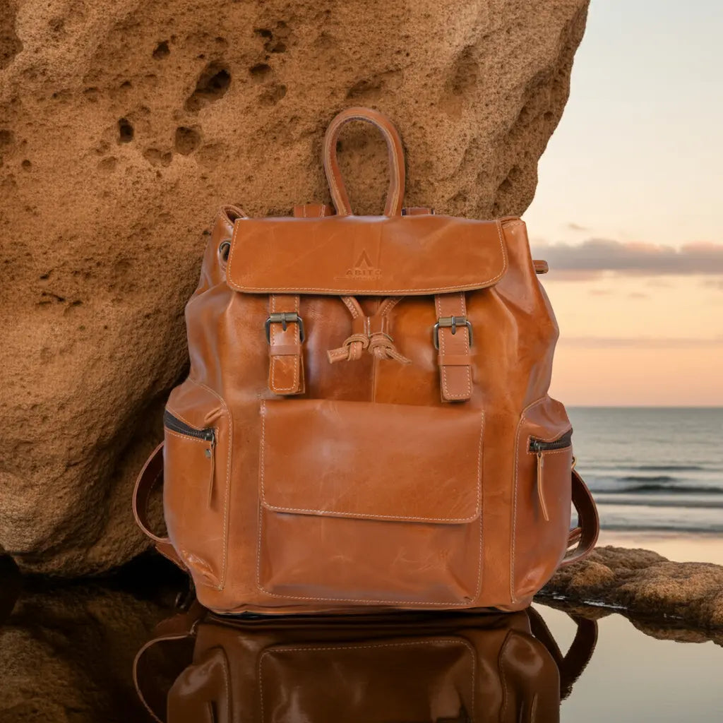 Genuine leather Rucksack Backpack - abitoamerica