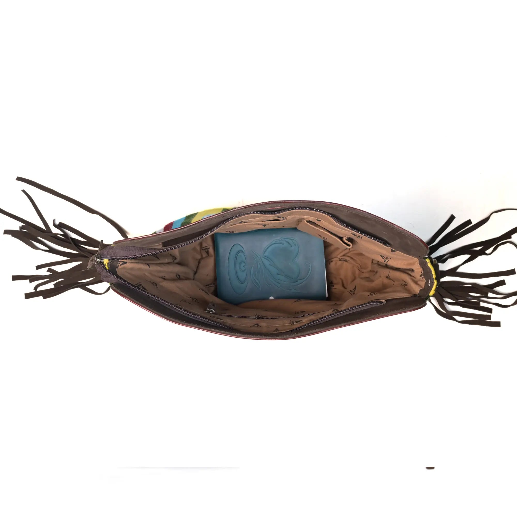 Western Saddle Blanket Hand Tooled Genuine Leather Crossbody Handbag - abitoamerica