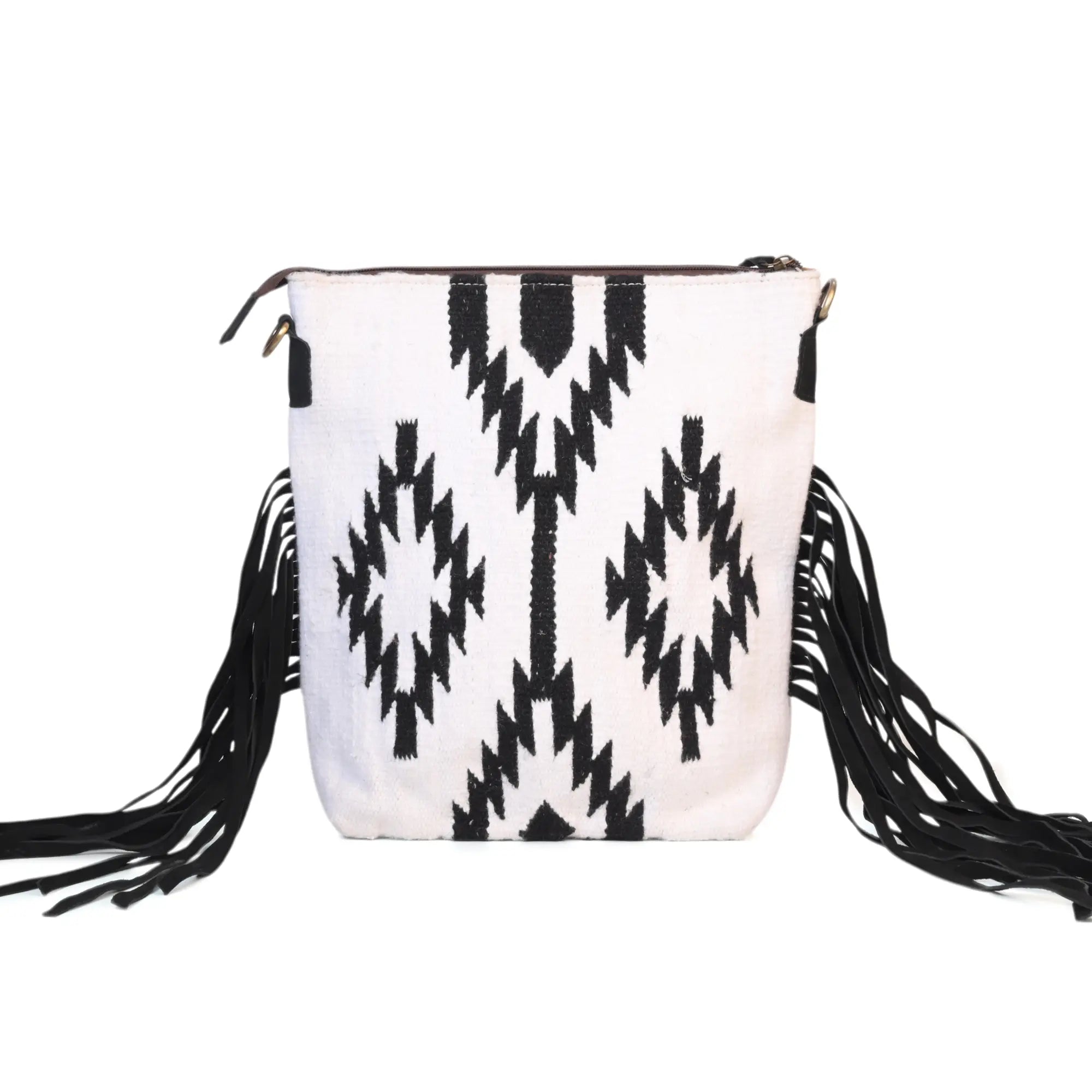 Western Saddle Blanket Hand Tooled Genuine Leather Signature Crossbody Bag - abitoamerica