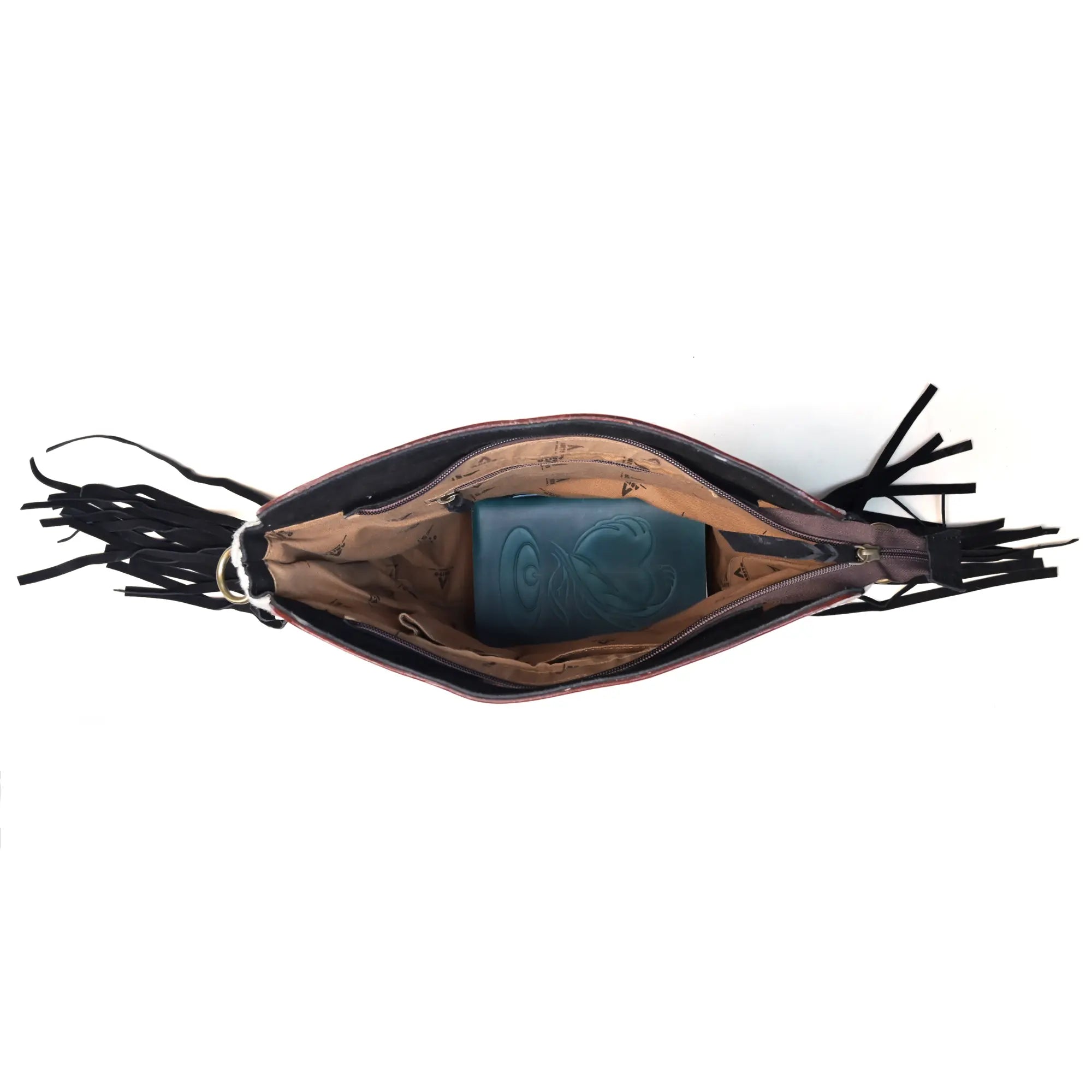 Western Saddle Blanket Hand Tooled Genuine Leather Signature Crossbody Handbag - abitoamerica