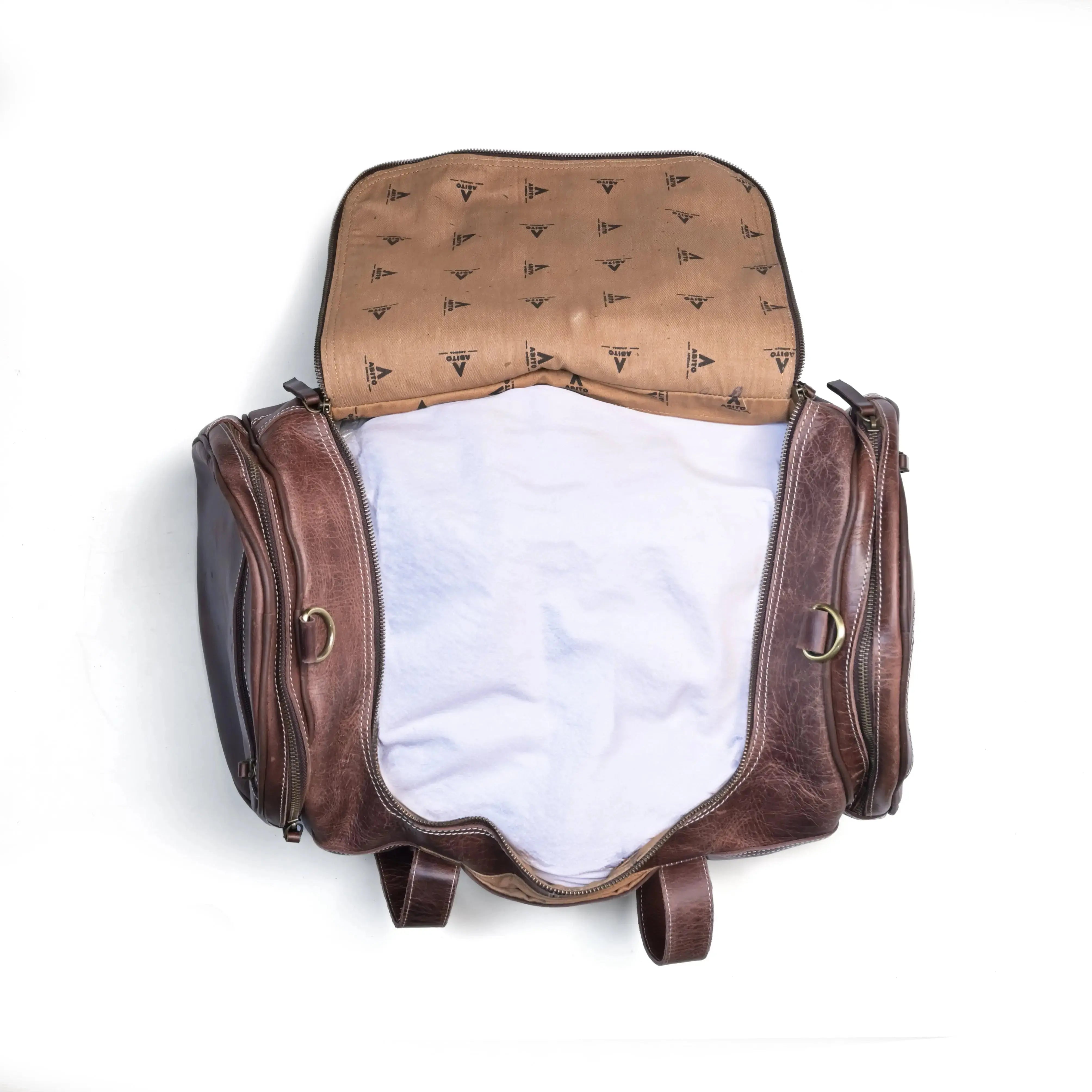 Genuine Leather Classic Duffle Bag - abitoamerica
