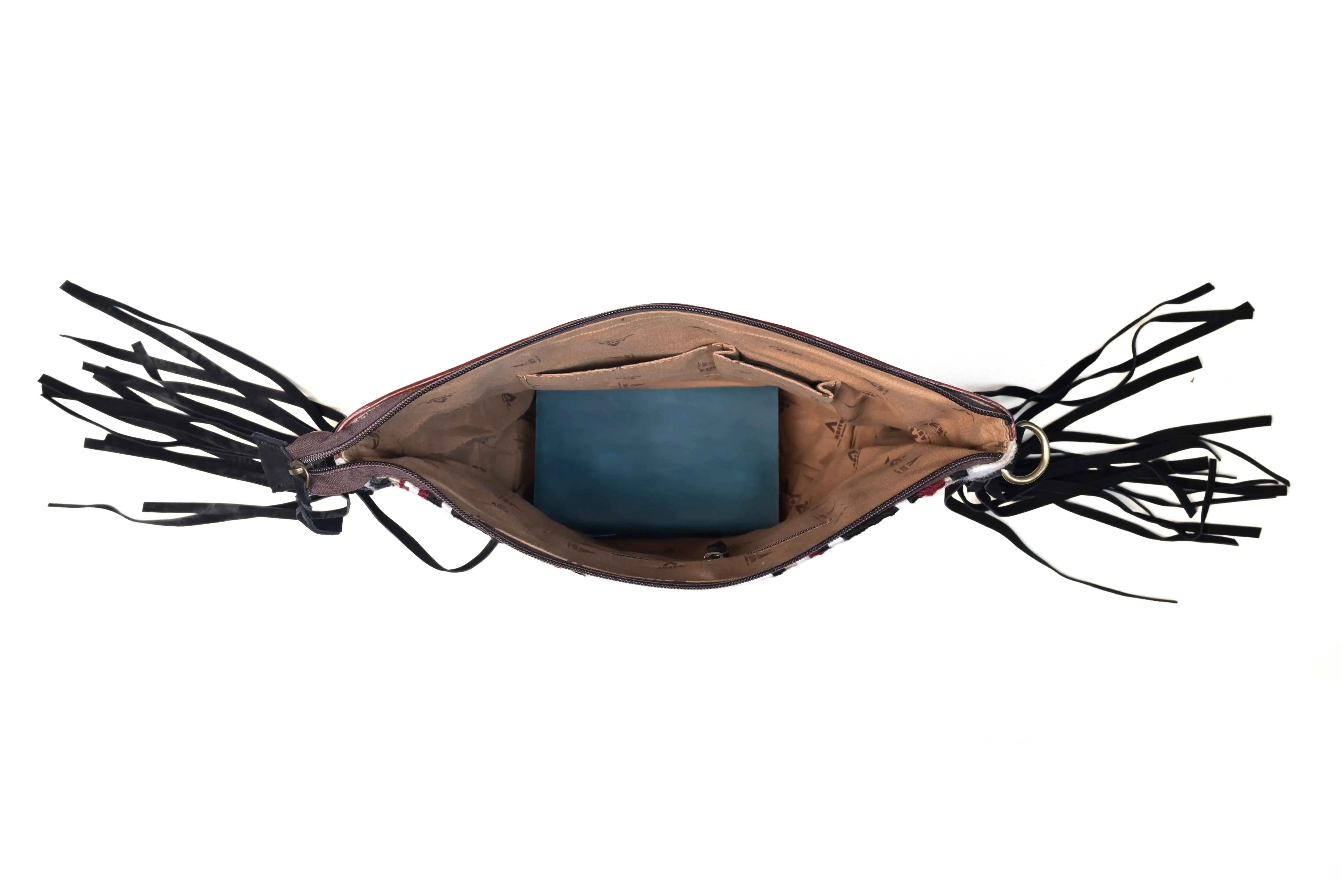 Saddle Blanket Hand Tooled Genuine Leather Western Crossbody Bag - abitoamerica