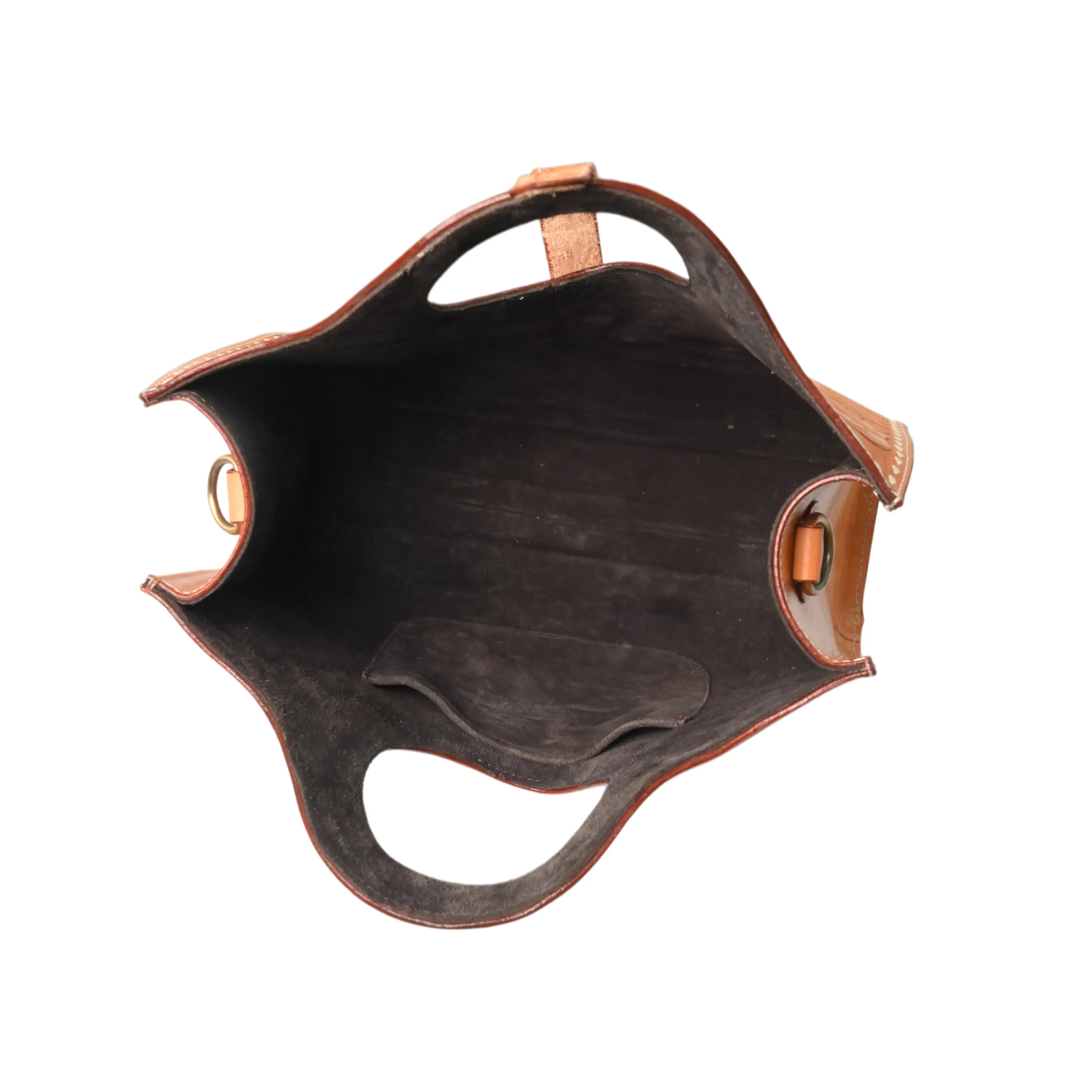 Hand Tooled Handbag Genuine Leather Western Crossbody Handbag - abitoamerica