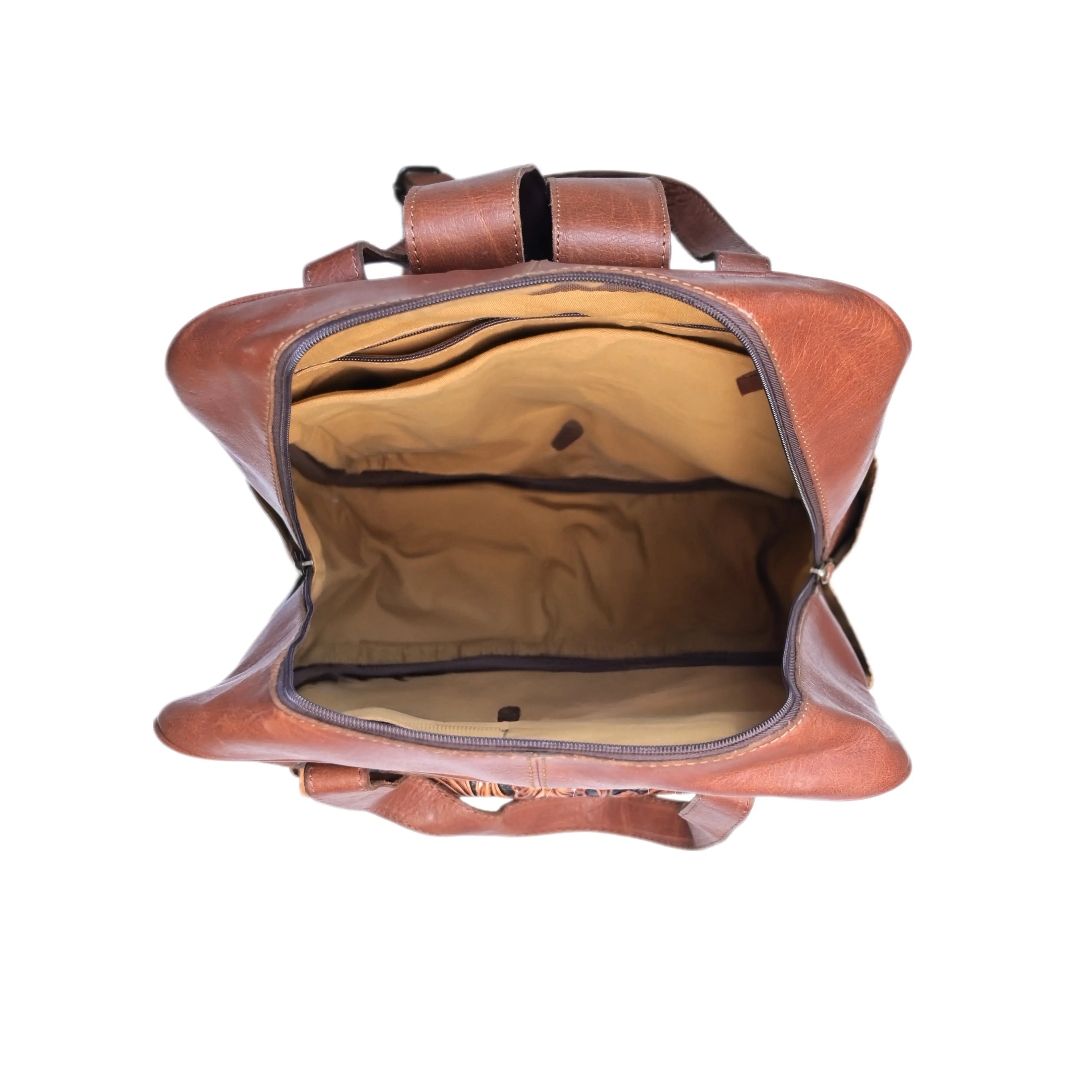 Western Tooled Cowhide Backpack - abitoamerica