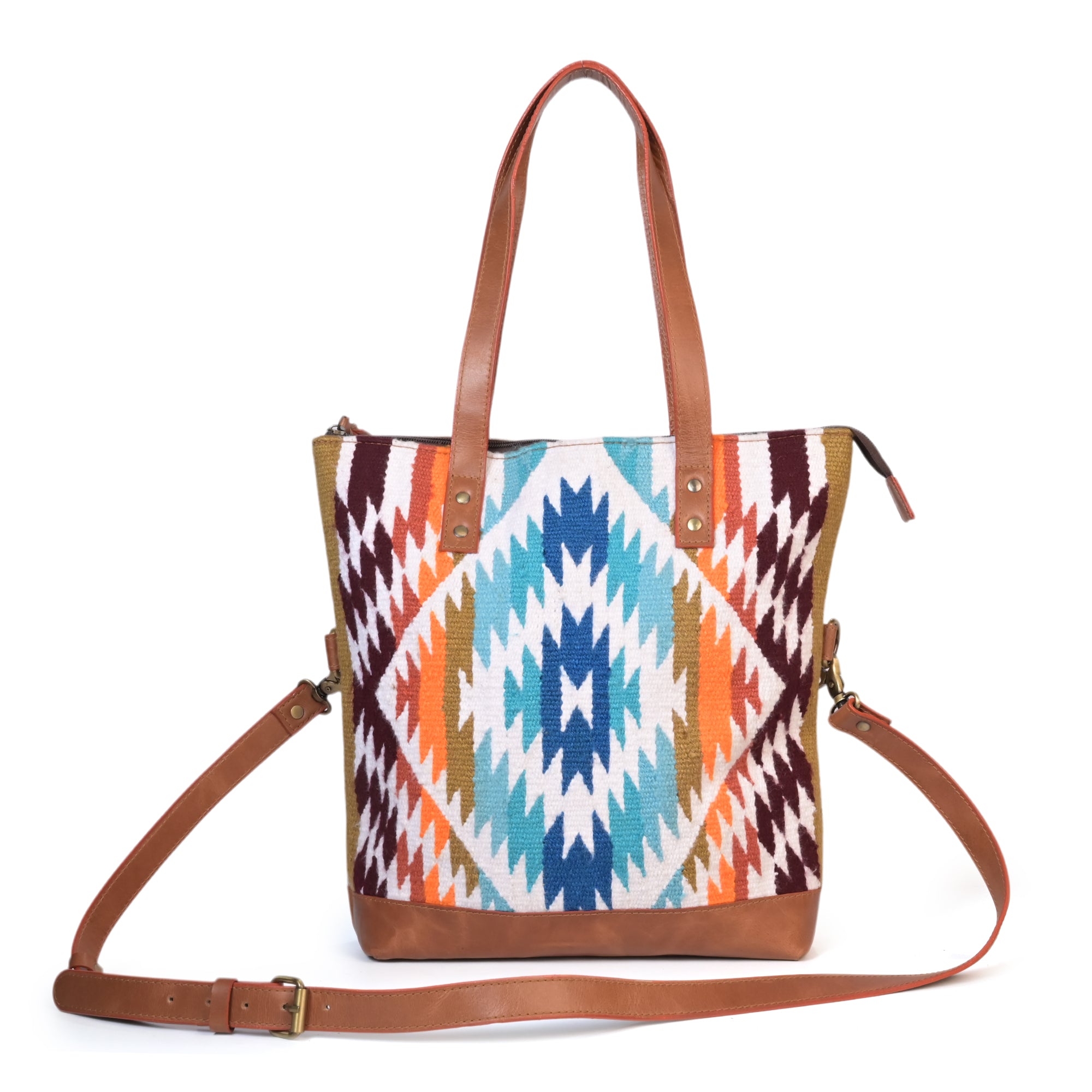 Saddle Blanket Genuine Leather Tote bags