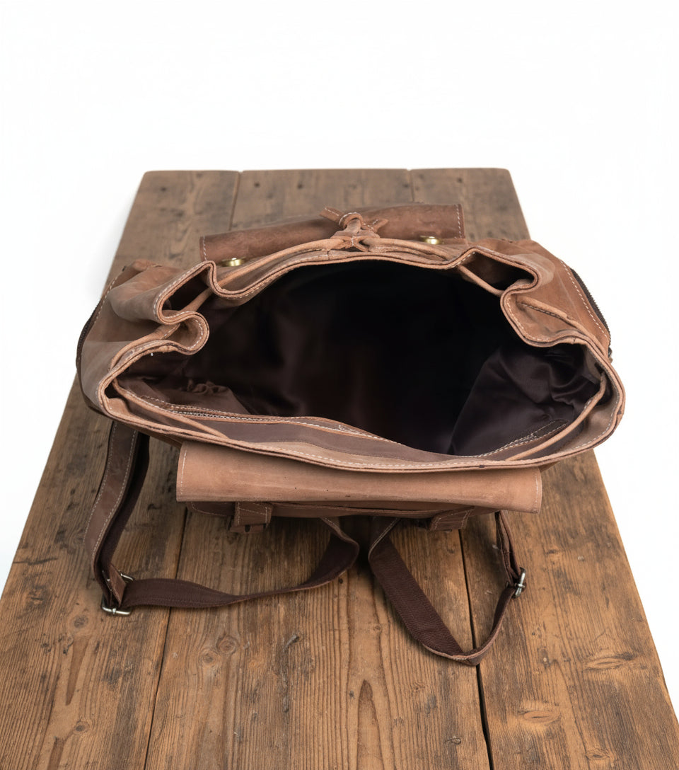 Genuine Top-Grain Leather Backpack - abitoamerica