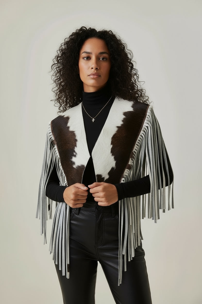 Southwestern Cowhide Shawl - Premium Quality of Barcelona Cowhide