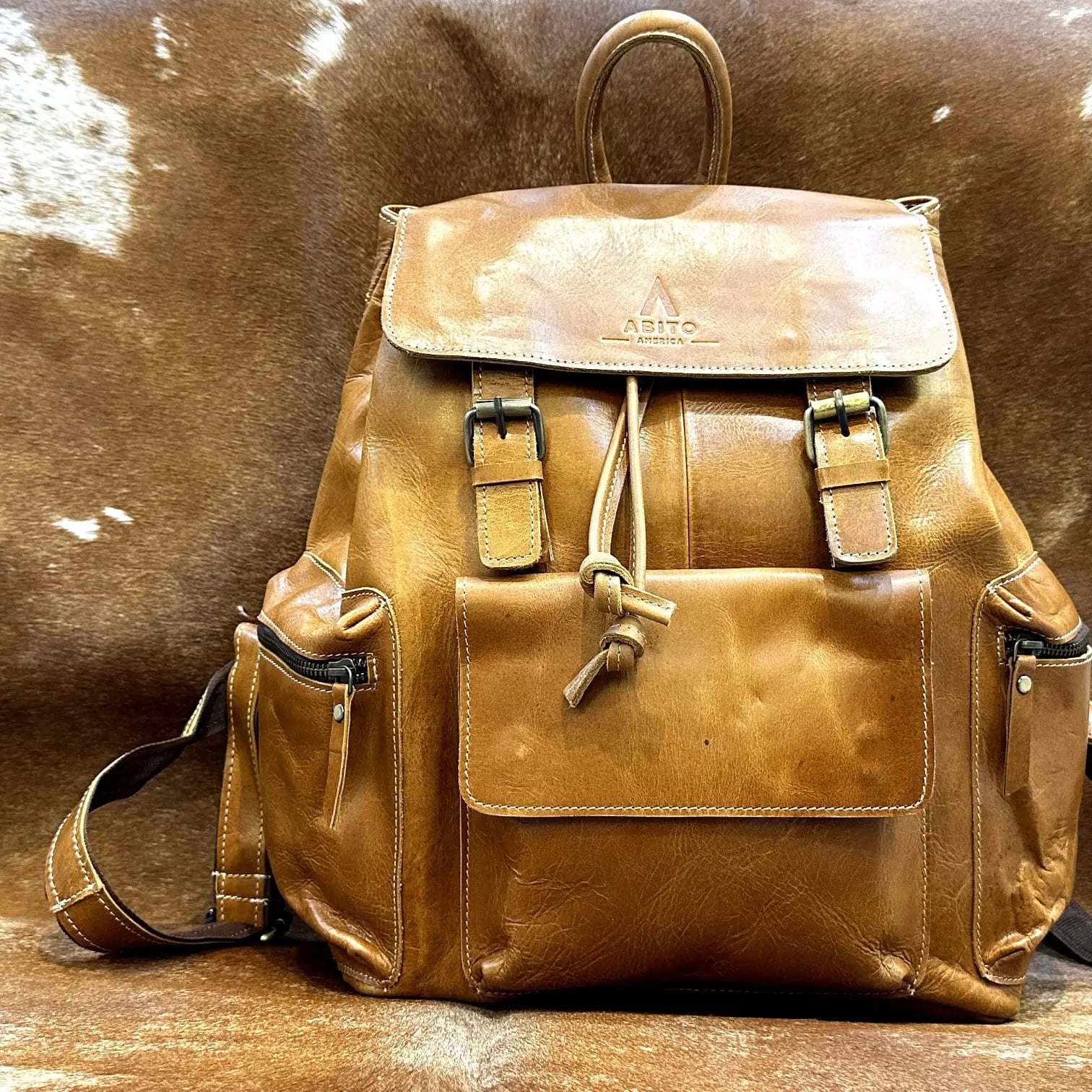 Genuine leather Rucksack Backpack - abitoamerica