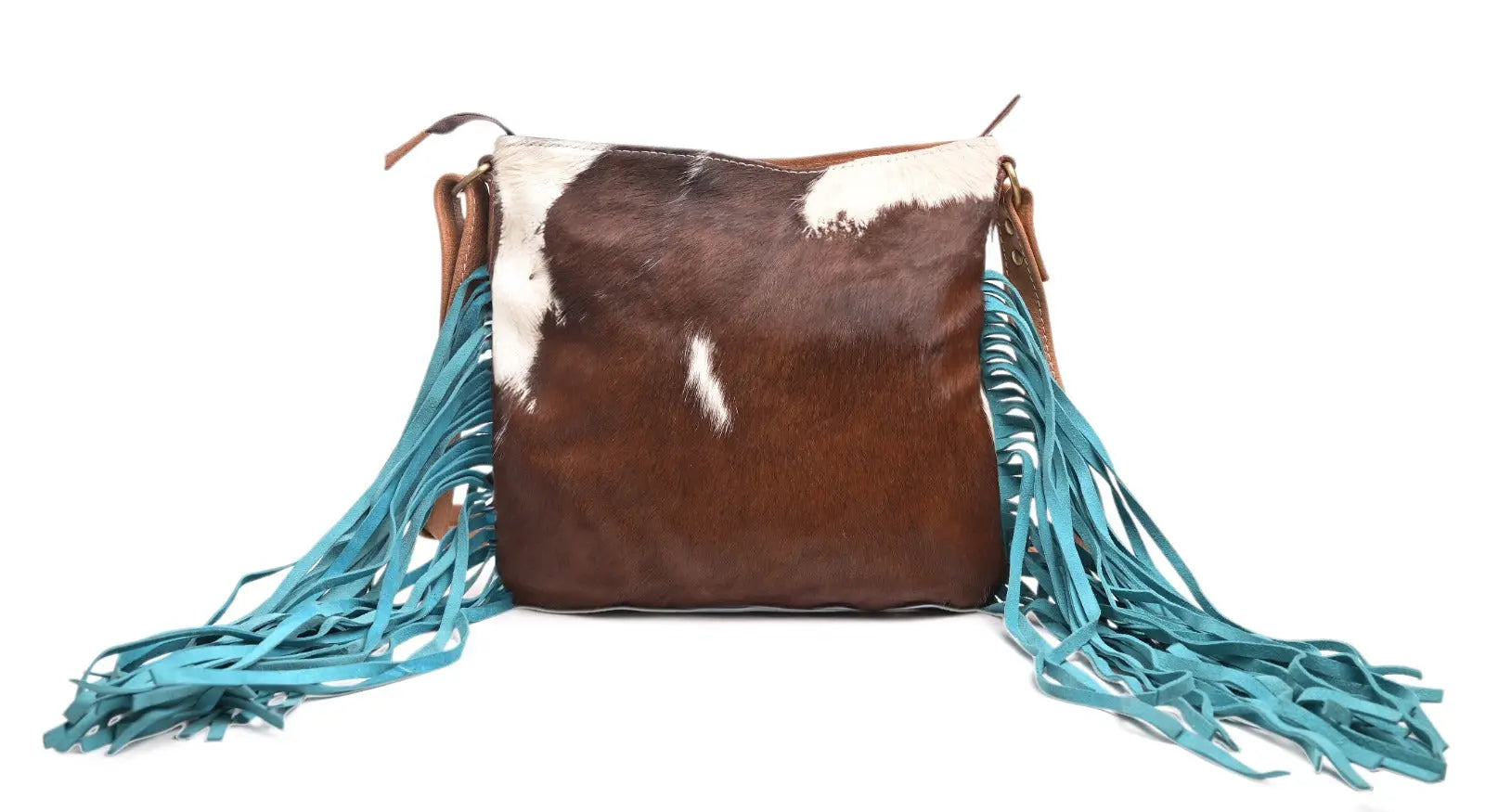 Western Hand Tooled Genuine Leather cowhide Crossbody bag - abitoamerica