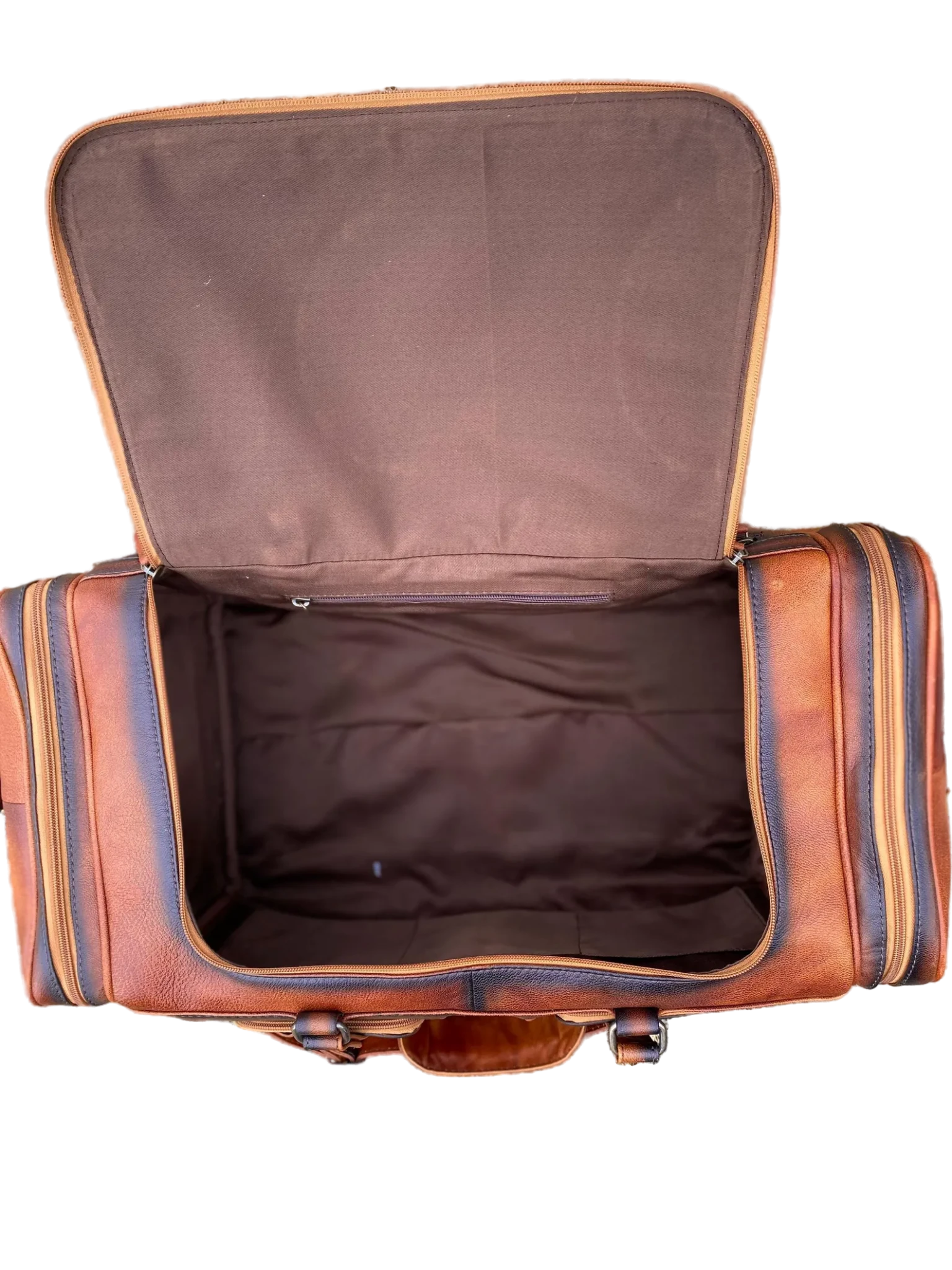 Western-Style Classic Tooled Leather Duffle Bag