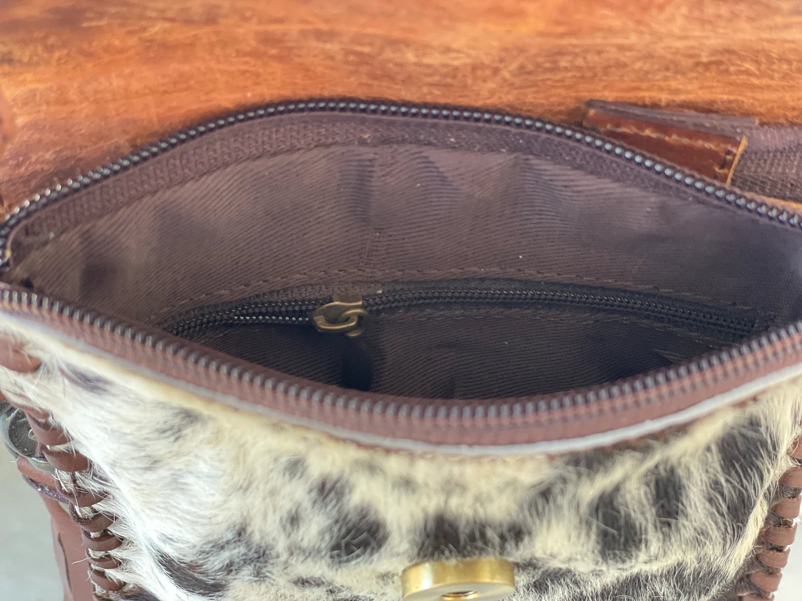 Cowhide Phone Crossbody Bag: Tooled Leather Flap, Western Rodeo Clutch purse