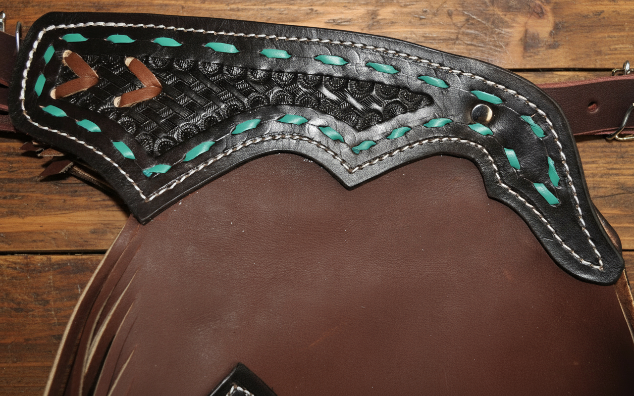 Turquoise Western Leather Chinks n Chaps – Abito America Western Riding Gear