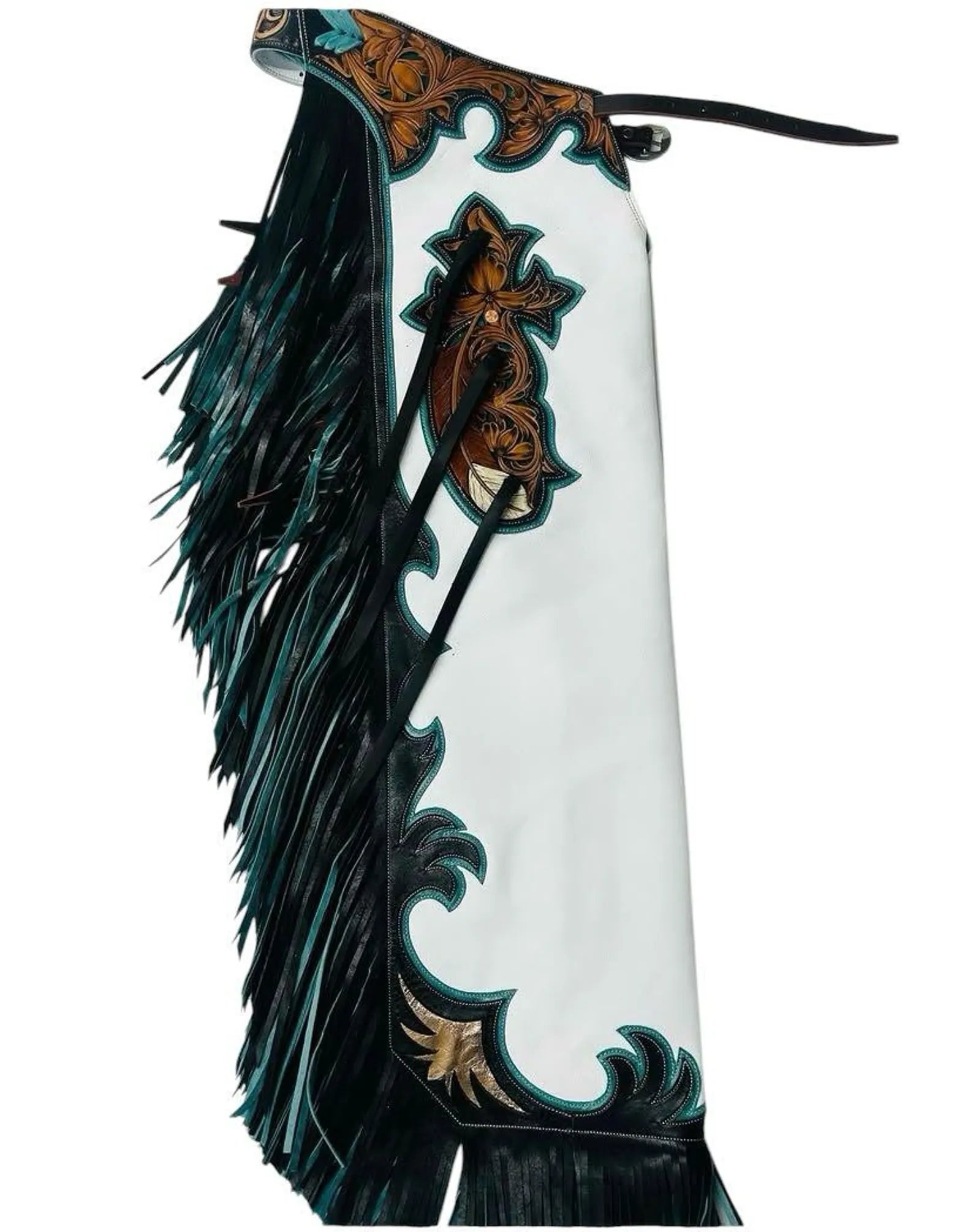 Signature Bull Riding Chaps – Artisan Leather with Fringe Detail