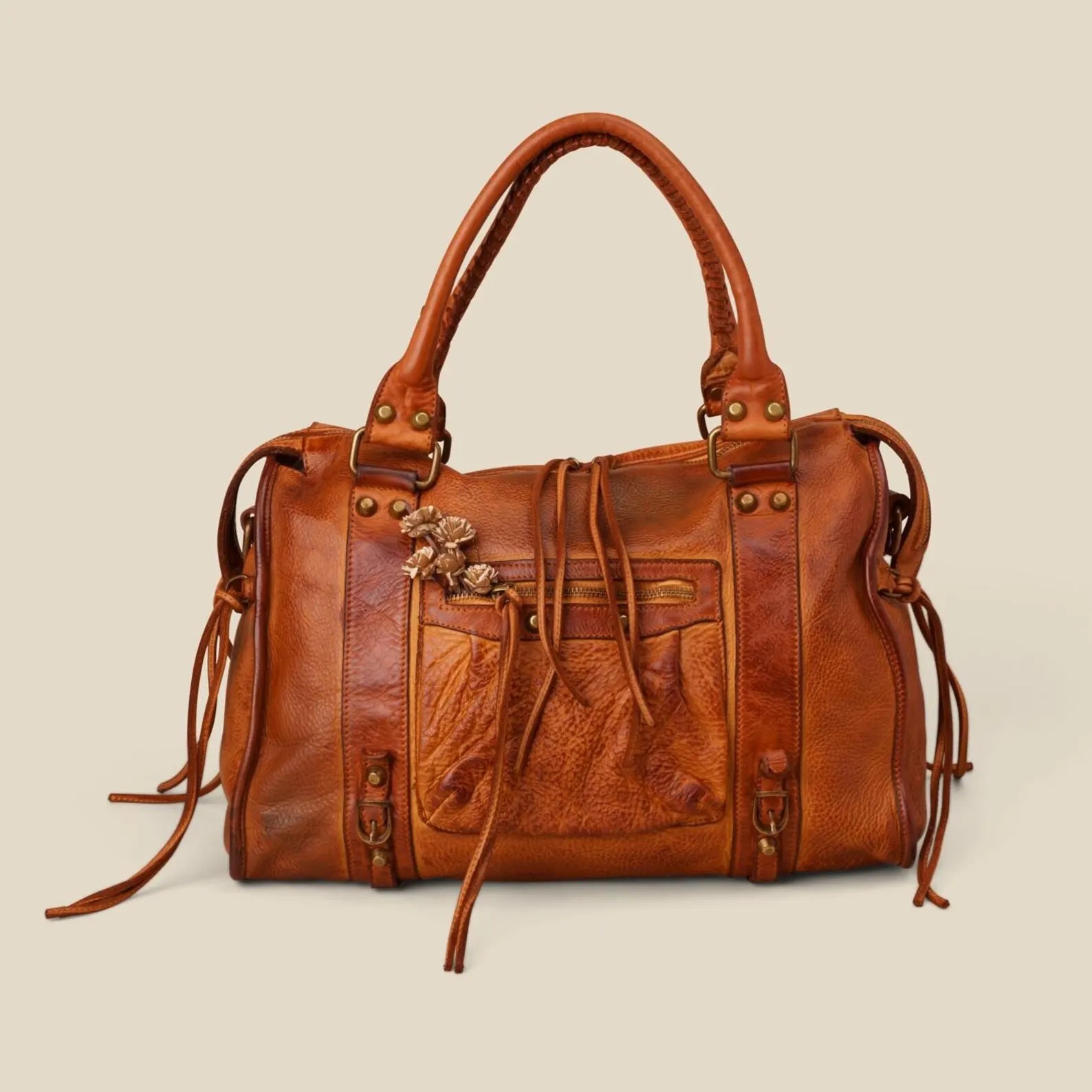 Soft Fringe Hobo and Crossbody, Buttery Soft Vintage Leather Bag with Crossbody Strap, Handmade Handbag.