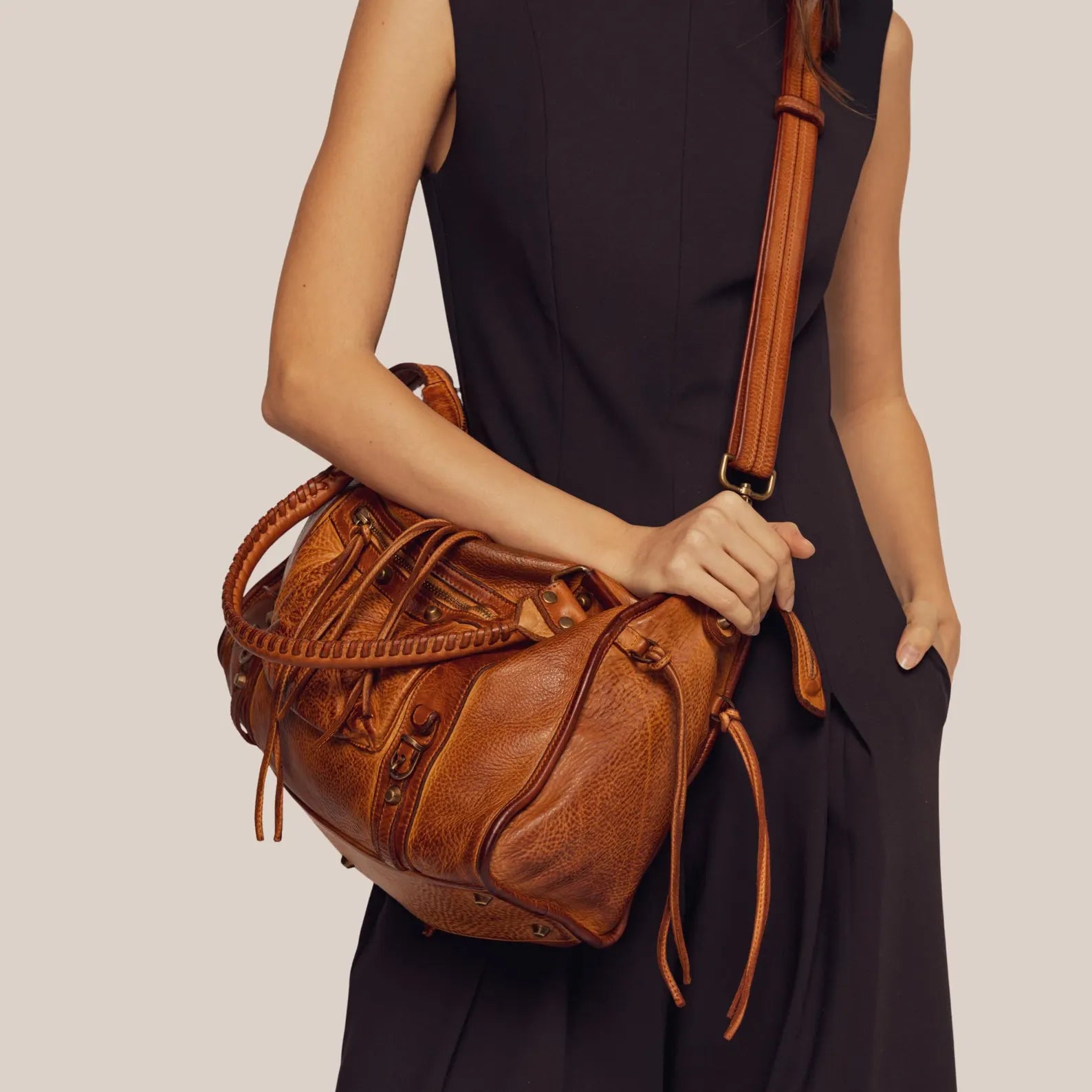 Soft Fringe Hobo and Crossbody, Buttery Soft Vintage Leather Bag with Crossbody Strap, Handmade Handbag.