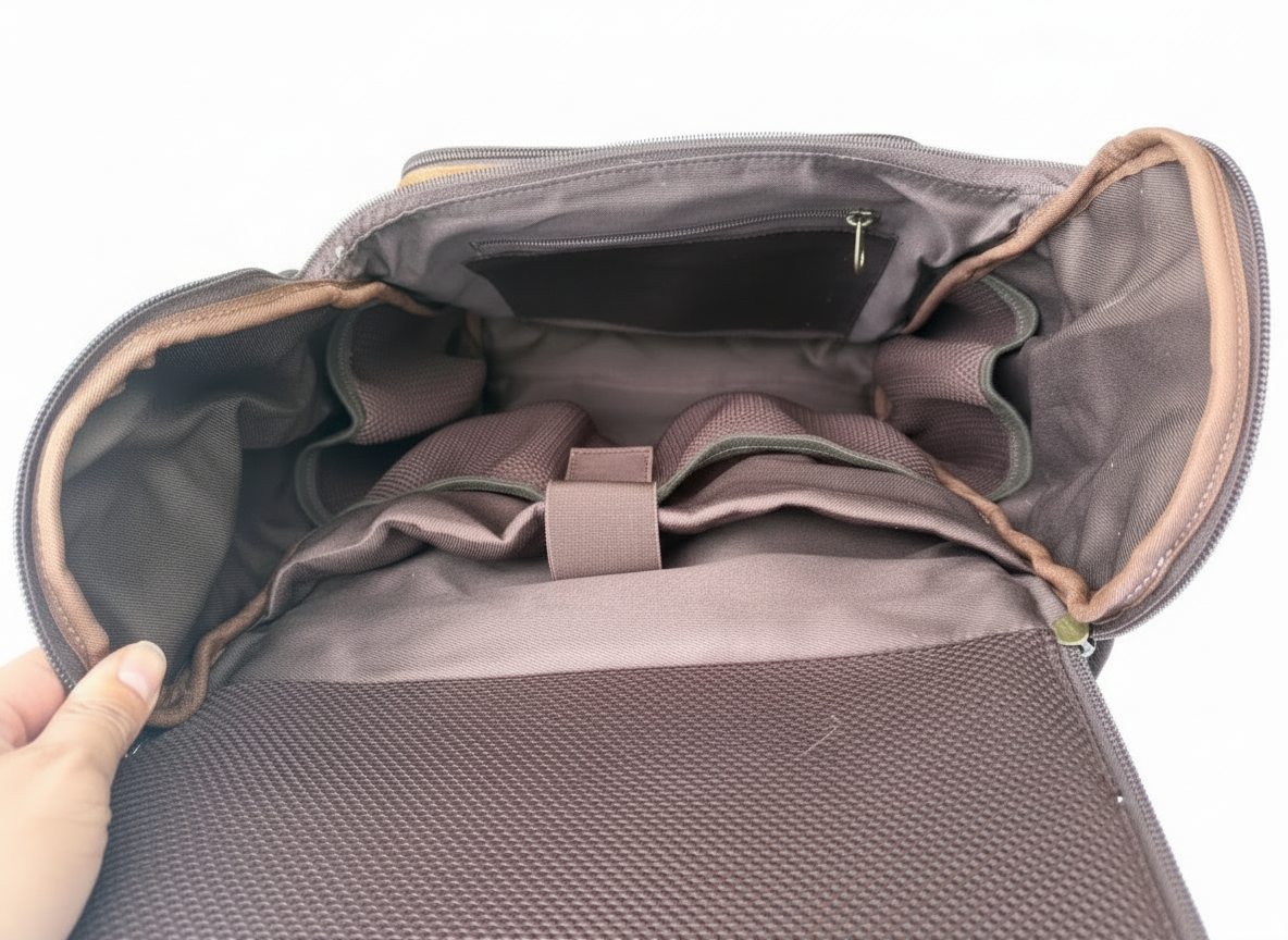 Tooled leather Cowhide Diaper Bag, Leather Backpack