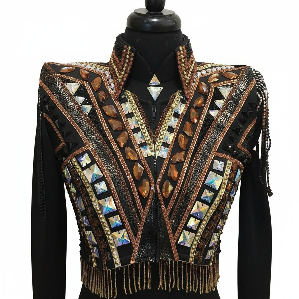 Western Rodeo Queen Jacket – Swarovski Crystal Elegance, Stretch Fabric, Custom Fit