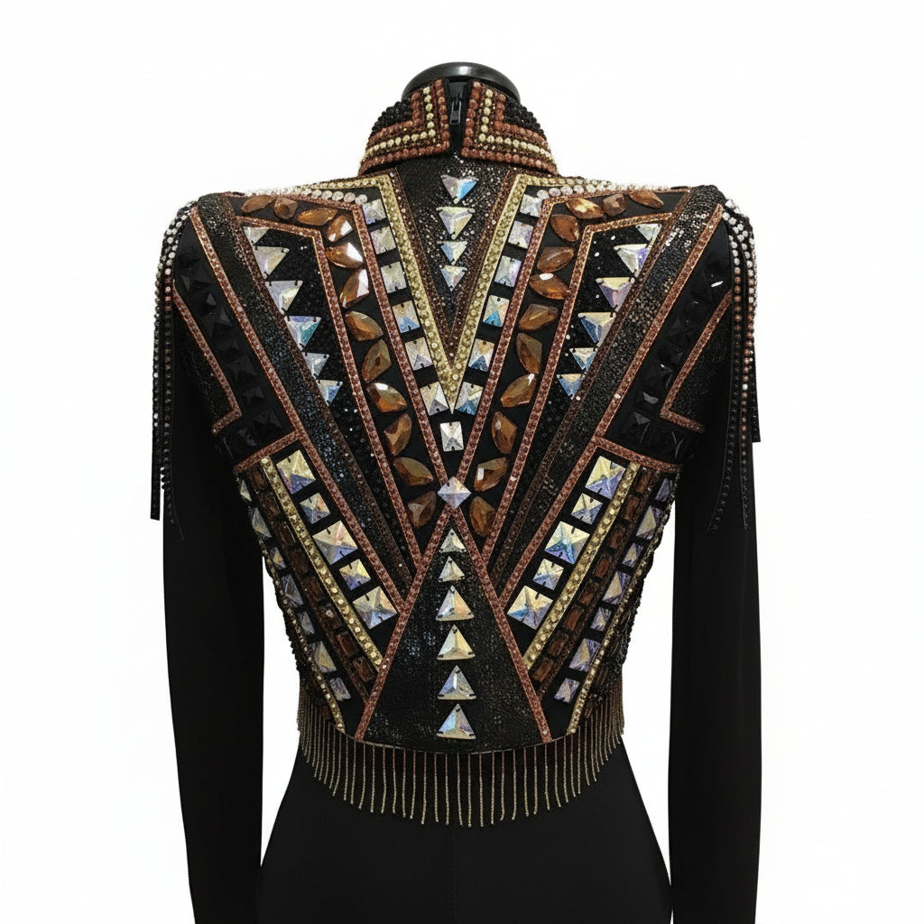 Western Rodeo Queen Jacket – Swarovski Crystal Elegance, Stretch Fabric, Custom Fit