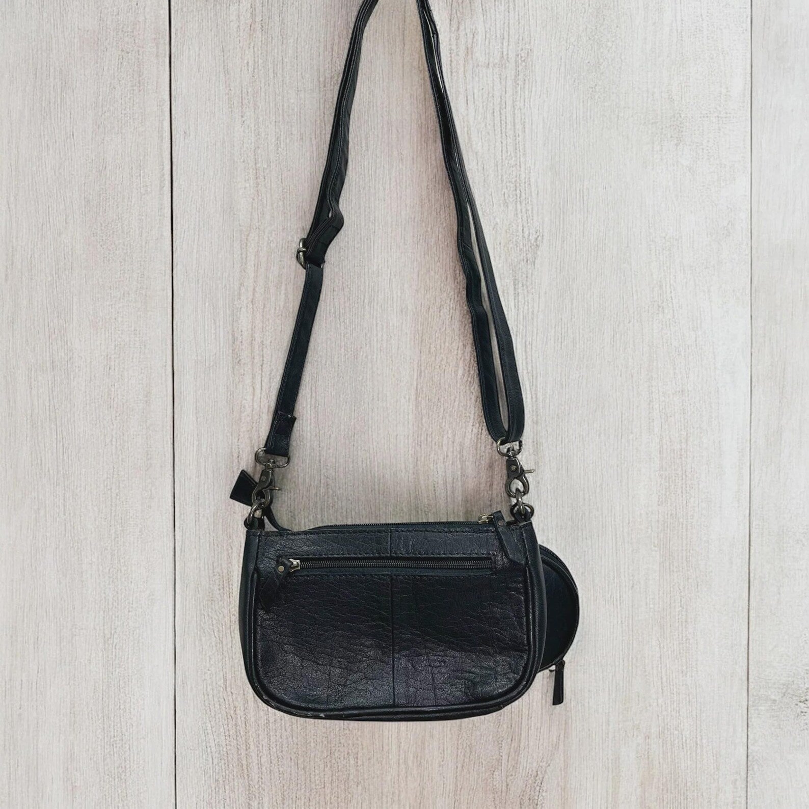 Turquoise tooled leather crossbody bag - Handmade leather women purse