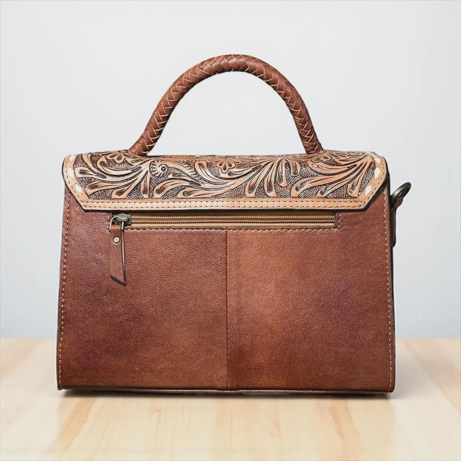 Barcelona Tooled leather crossbody bag, Women Crossbody Purse Ladies Fashion Handbag