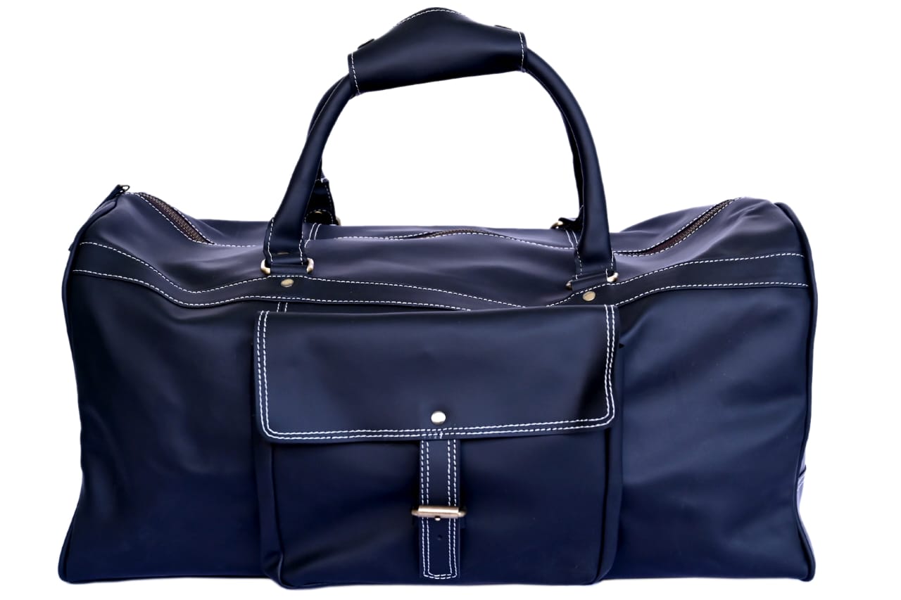 Genuine Leather Tan Duffle Bag